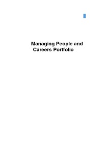 Managing People and Careers Portfolio 1