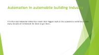 Automation in automobile building industry 2