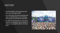 Presentation about Tomorrowland festival 2