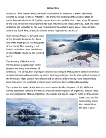 Antarctic essay 1