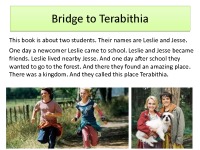 Slides about book: Katherine Paterson Book „Bridge to Terabithia“ 3