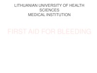 First aid - bleeding 1