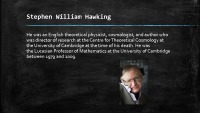 Slides about Stephen Hawking 2