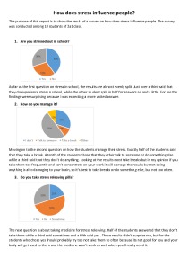 How does stress influence people? 1