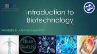 Introduction to Biotechnology 1