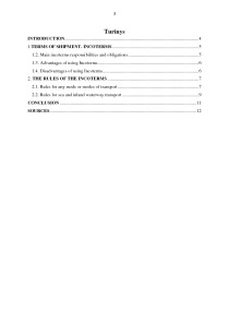 Terms of shipment incoterms 3