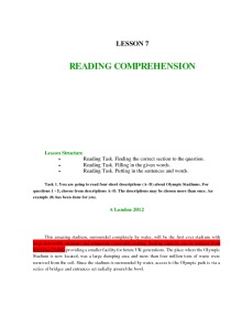 English reading comprehension 1