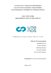 Company „Utenos trikotažas“ 1