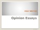 Slides about Essay writing