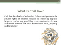 What is civil law? 1