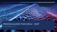 Programming Paradigm: Object-oriented programming 1