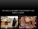 Slides about poverty and world hunger