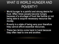 Slides about poverty and world hunger 2