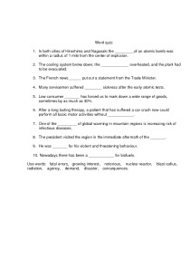 Traveling to Chernobyl article and word quiz 2