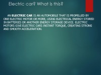 Electric and driverless cars slides 3