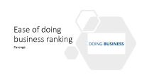 Ease of doing business ranking 1