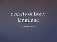 Secrets of body language 1