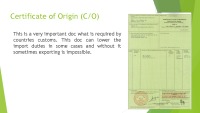Import/export procedures and documentation 12