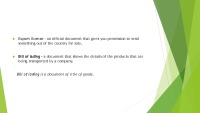 Import/export procedures and documentation 14