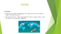 Import/export procedures and documentation 2