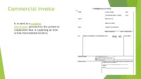 Import/export procedures and documentation 5