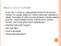 Niche tourism slides 2