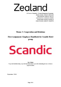 Employee handbook for Scandic Hotel Group 1