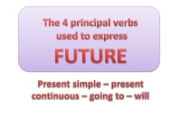 The 4 principal verbs used to express Future slides 1