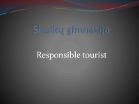 Slides about responsible tourist 1