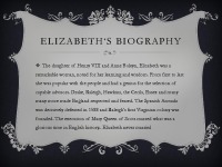 Elizabeth I biography 2