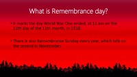 Slides about Remembrance day 2