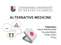 Alternative medicine slides 1