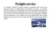 Freight transportation services presentation 2