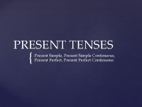 English: Present tenses grammar guides 1