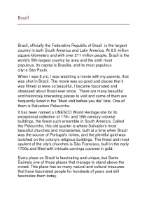 Brazil essay 1