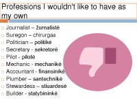 Professions that I prefer slides 3