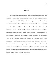 Paper on the American Dream 1