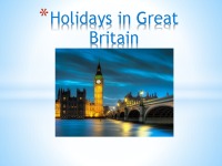 Holidays in Great Britain 1