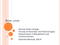 Bank loans presentation 1