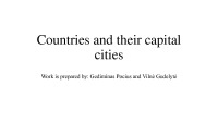 Countries and their capital cities 1