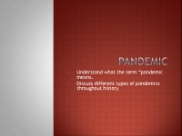 Pandemic presentation 1