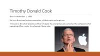 Timothy Donald Cook American business executive slides 2