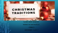 Christmas traditions project 1