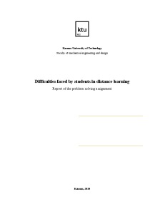 Difficulties faced by students in distance learning 1