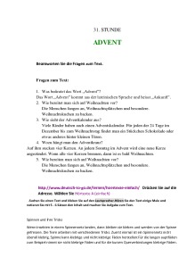 Advent, reportage, notizzettel 1