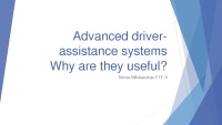 Advanced driver - assistance systems 1