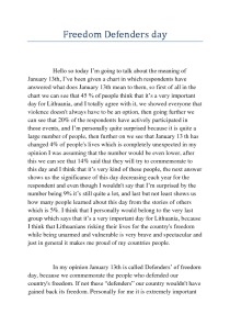 Freedom Defenders Day essay 1