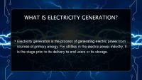 Electricity generation 3