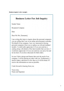 How useful is the inquiry letter? 3