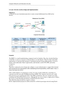 Network security design and implementation 1